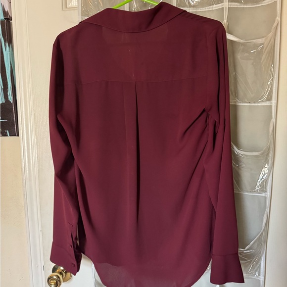 Express Deep Red Button-Down Shirt - Picture 2 of 3